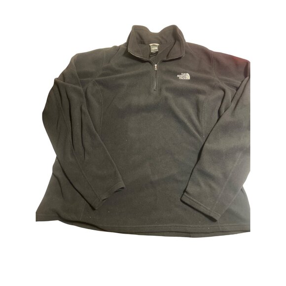 The North Face Womens Black Quarter Zip Fleece Pullover Fleece Warm Size XXL - Picture 1 of 4
